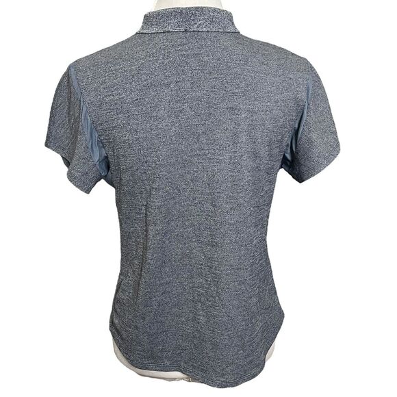 Outdoor Voices Players Polo Shirt Blue Mesh Activewear Women’s Size Large - Picture 6 of 12